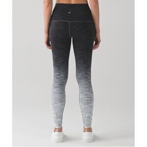 lululemon athletica Black and Gray Ombre Leggings